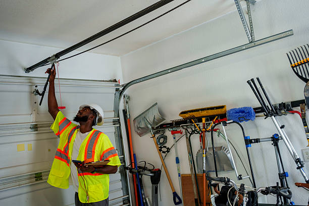 Professional Garage Door Panel Replacement technician working in La Homa, TX
